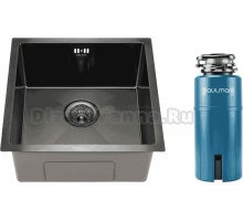 Комплект Мойка Melana D4545HB графит + Измельчитель Paulmark Intenso
