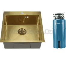 Комплект Мойка Melana D5050HG золото + Измельчитель Paulmark Intenso