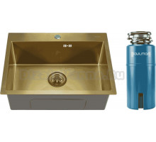 Комплект Мойка Melana D6045HG золото + Измельчитель Paulmark Intenso