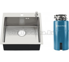 Комплект Мойка Melana ProfLine R5050H, в комплекте с дозатором, сатин + Измельчитель Paulmark Intenso