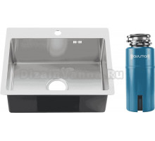 Комплект Мойка Melana ProfLine R5343H, сатин + Измельчитель Paulmark Intenso