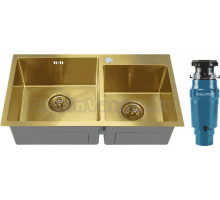 Комплект Мойка Melana S7843HG + Измельчитель Paulmark Intenso I-400