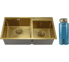 Комплект Мойка Melana S8045HG + Измельчитель Paulmark Intenso I-PRO 1000