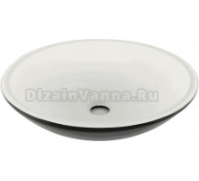 Накладная раковина Migliore Arena 46 глянцевая белая, черная, круглая, искусственный камень