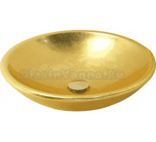 Накладная раковина Migliore Arena 46 глянцевое золото, золото, круглая, искусственный камень