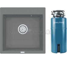 Комплект Мойка Point Арбель 51, серая + Измельчитель Paulmark Intenso