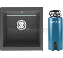 Комплект Мойка Point Бату 45, графит + Измельчитель Paulmark Intenso