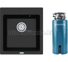 Комплект Мойка Point Моко 47, черная + Измельчитель Paulmark Intenso