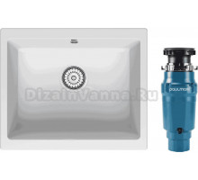 Комплект Мойка Point Сидли 55, белая + Измельчитель Paulmark Intenso