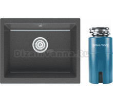 Комплект Мойка Point Сидли 55, графит + Измельчитель Paulmark Intenso