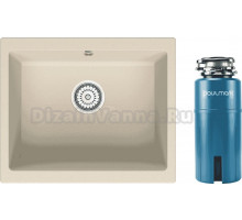 Комплект Мойка Point Сидли 55, светло-бежевая + Измельчитель Paulmark Intenso