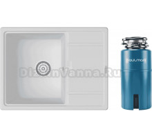 Комплект Мойка Point Стил 65, белая + Измельчитель Paulmark Intenso