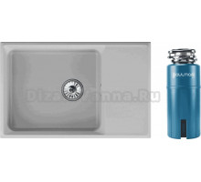 Комплект Мойка Point Этна 78, белая + Измельчитель Paulmark Intenso