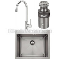 Комплект Мойка Seaman Eco Marino SMV-600 + Смеситель Roca Etna 5A7B09C00, хром + Измельчитель Bort Titan 4000 Plus