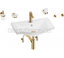 Комплект 9 в 1 Wellsee Bisou 201007288 глянцевый белый, золото