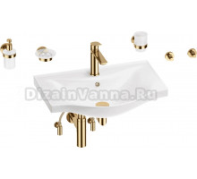 Комплект 9 в 1 Wellsee Bisou 201007293 глянцевый белый, золото