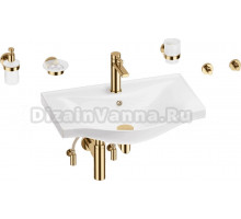 Комплект 9 в 1 Wellsee Bisou 201007298 глянцевый белый, золото