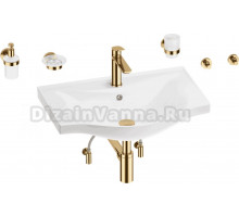 Комплект 9 в 1 Wellsee Bisou 201007303 глянцевый белый, золото