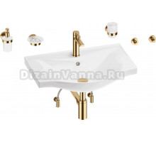 Комплект 9 в 1 Wellsee Bisou 201007308 глянцевый белый, золото