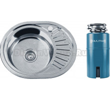 Комплект Мойка РМС MD6 MD6-5745OVL, L + Измельчитель Paulmark Intenso