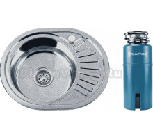 Комплект Мойка РМС MD8 MD8-7750OVL, L + Измельчитель Paulmark Intenso