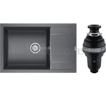 Комплект Мойка Paulmark Flugen 60 PM317850-DG, графит + Измельчитель Bone Crusher BC 1000-AS