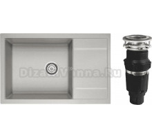 Комплект Мойка Paulmark Flugen 60 PM317850-GR, серая + Измельчитель Bone Crusher BC 610-AS