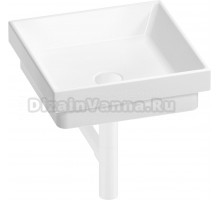 Накладная раковина Wellsee Doux 201001115 40 глянцевая белая, матовая белая, квадратная, фаянс