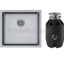 Комплект Мойка Paulmark Gerberg PM254844-BS, брашированная нержавеющая сталь + Измельчитель Bone Crusher BC 910-AS