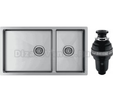 Комплект Мойка Paulmark Gerberg PM227844-BS, брашированная нержавеющая сталь + Измельчитель Bone Crusher BC 1000-AS