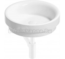 Накладная раковина Wellsee Doux 201001130 40 глянцевая белая, матовая белая, круглая, фаянс