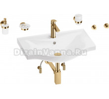 Комплект 9 в 1 Wellsee Bisou 201007313 глянцевый белый, золото