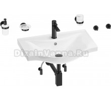 Комплект 9 в 1 Wellsee Bisou 201007317 глянцевый белый, матовый черный