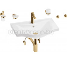 Комплект 9 в 1 Wellsee Bisou 201007318 глянцевый белый, золото