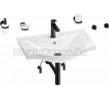 Комплект 9 в 1 Wellsee Bisou 201007322 глянцевый белый, матовый черный