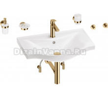 Комплект 9 в 1 Wellsee Bisou 201007323 глянцевый белый, золото