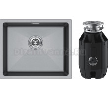 Комплект Мойка Paulmark Lumi LU55-GRM + Измельчитель Bone Crusher BC BC 910 AS