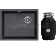 Комплект Мойка Paulmark Lumi LU55SK-DG, графит + Измельчитель Bone Crusher BC 810-AS