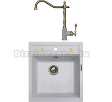 Комплект Мойка Zigmund & Shtain Platz 465, млечный путь + Смеситель ZS 1900, млечный путь