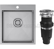 Комплект Мойка Paulmark Velten PM804551-BS, брашированная нержавеющая сталь + Измельчитель Bone Crusher BC 610-AS