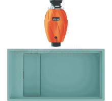 Комплект Мойка Omoikiri Kinaru 86-U/I AZ, azur blue + Измельчитель Nagare 1000