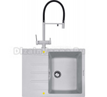 Комплект Мойка Zigmund & Shtain Rechteck 645, млечный путь + Смеситель ZS 2300, млечный путь