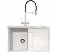 Комплект Мойка Zigmund & Shtain Rechteck 780, индийская ваниль + Смеситель ZS 2300, индийская ваниль