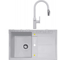 Комплект Мойка Zigmund & Shtain Rechteck 780, млечный путь + Смеситель ZS 2500, млечный путь