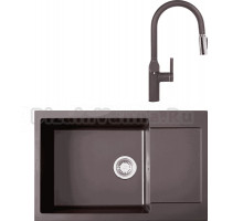 Комплект Мойка Zigmund & Shtain Rechteck 780.490, швейцарский шоколад + Смеситель ZS 2500, швейцарский шоколад