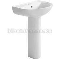 Раковина AQUATEK AQ5420-00 55 глянцевая белая, с пьедесталом