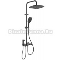 Душевая стойка Berges Pulsar 075013 с гигиеническим душем, оружейная сталь