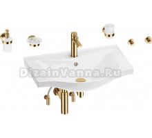 Комплект 9 в 1 Wellsee Bisou 201007348 глянцевый белый, золото