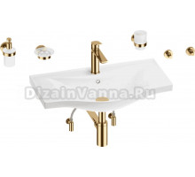 Комплект 9 в 1 Wellsee Bisou 201007353 глянцевый белый, золото