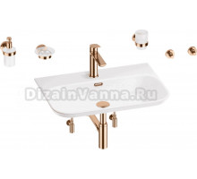 Комплект 9 в 1 Wellsee Eclatant 2.0 201007534 глянцевый белый, розовое золото